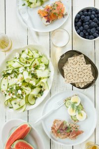 Open Faced Sandwiches, Raw Zucchini Salad And Remembering