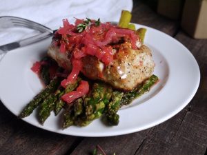 Pan Fried Wahoo With Blood Orange Beurre Blanc