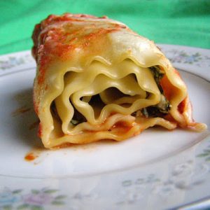 Spinach Lasagna Rolls