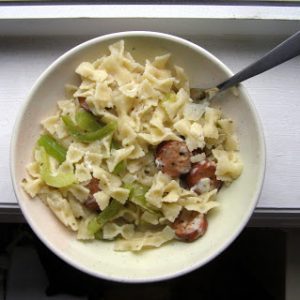 Sausage, Pepper, & Onion Pasta