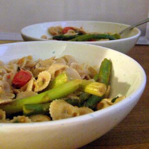 Tomato And Asparagus "Carbonara"