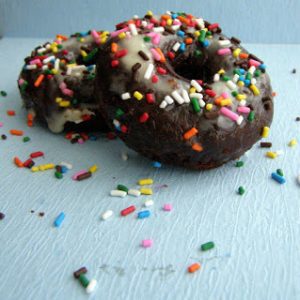 Glazed Chocolate Doughnuts