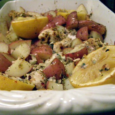 Rosemary Lemon Roasted Chicken And Potatoes