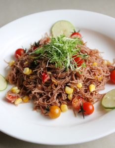 Ragi Vermicelli With Spicy Peanut Dressing