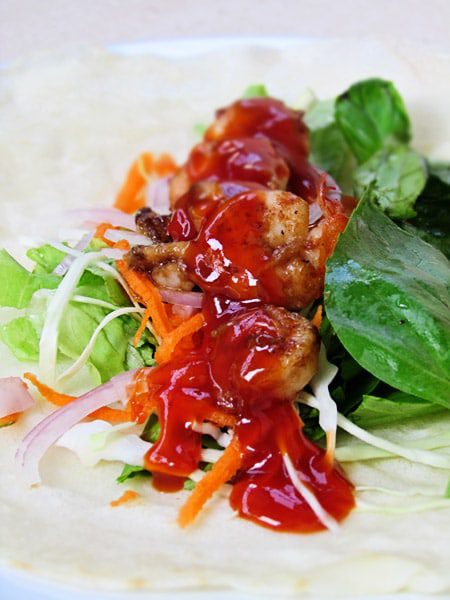 Rice Flour Crepe With Shrimp Salad