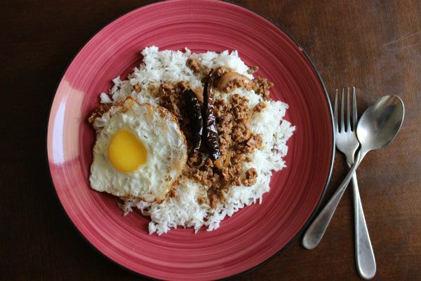 Rice with chicken and soy sauce 2