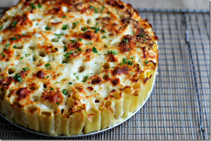 Baked Alfredo Rigatoni Pie