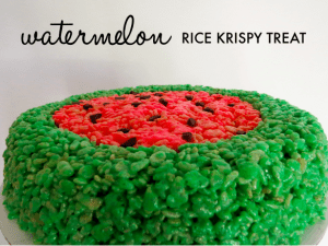 Watermelon Rice Krispy Treat