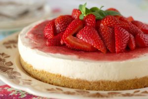 No Bake Strawberry Cheesecake