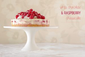 No Bake White Chocolate And Raspberry Cheesecake With Fairy Floss