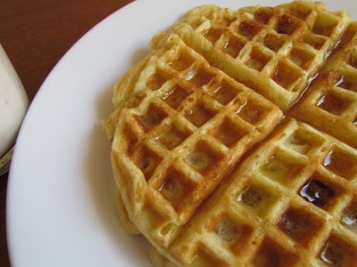 Banana Waffle And Strawberry Smoothie