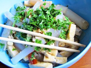 Bean Sheet Salad With Tofu