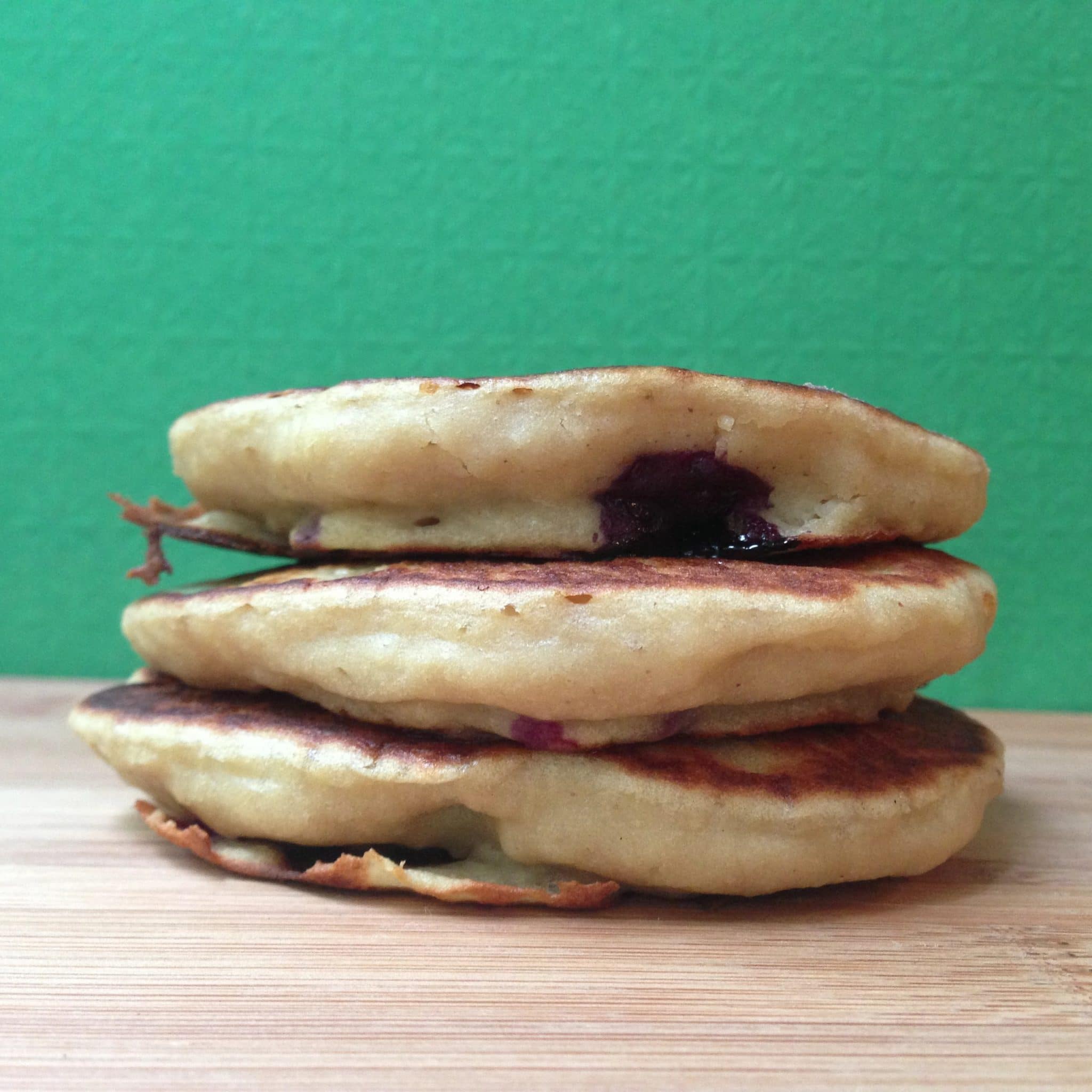 blueberry quinoa pancake stake plain