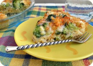 Broccoli Quiche In A Brown Rice Crust