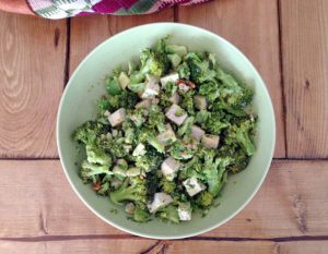 Broccoli Tofu Salad With Avocado & Walla Walla Onions