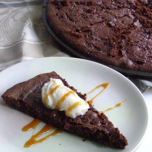 Caramel Brownie Pizza