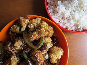 Stir Fried Cauliflower With Capsicum