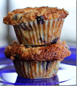Wild Blueberry Cheesecake Muffins