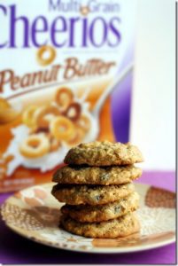 Peanut Butter Cheerio-Banana Chocolate Chip Cookies