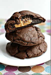 Chocolate Peanut Butter Stuffed Cookies