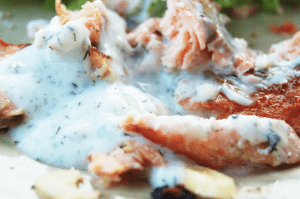 Grilled Salmon With Dill Sauce