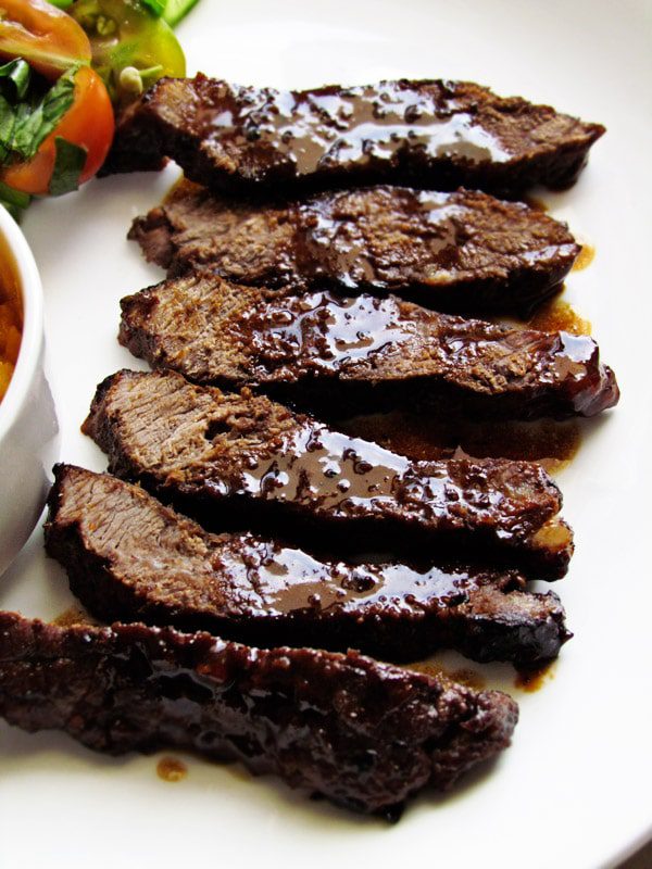 grilled steak with mashed pumpkin 2