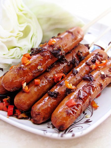 Hot Dogs With Spicy And Sweet Ginger Glaze