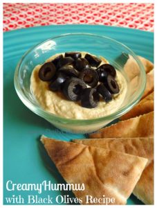 Creamy Hummus With Black Olives Recipe