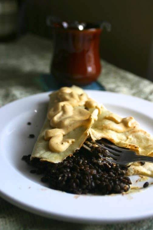 Black Lentils and pumpkin yoghurt