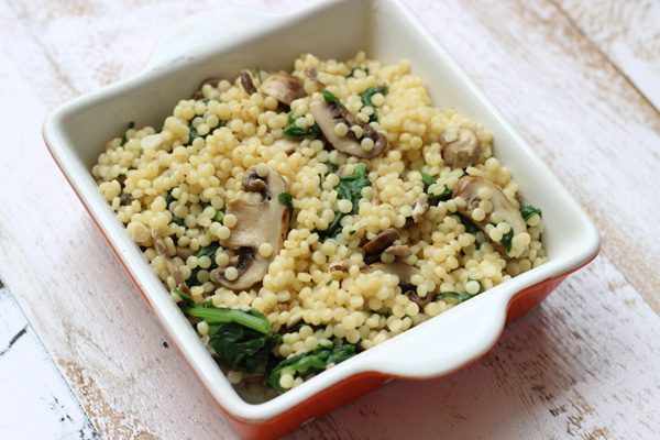 mushroom and spinach couscous 2