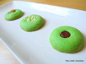 Pandan Thumbprint Cookies