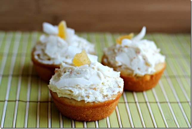 Coconut-Lychee Cupcakes with Almond-Ginger Buttercream