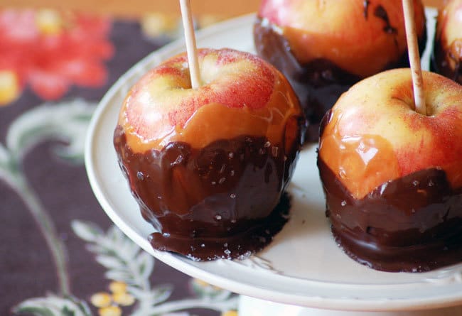 Salted Caramel Dark Chocolate Apples