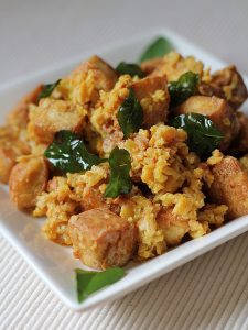 Crispy Tofu With Salted Eggs