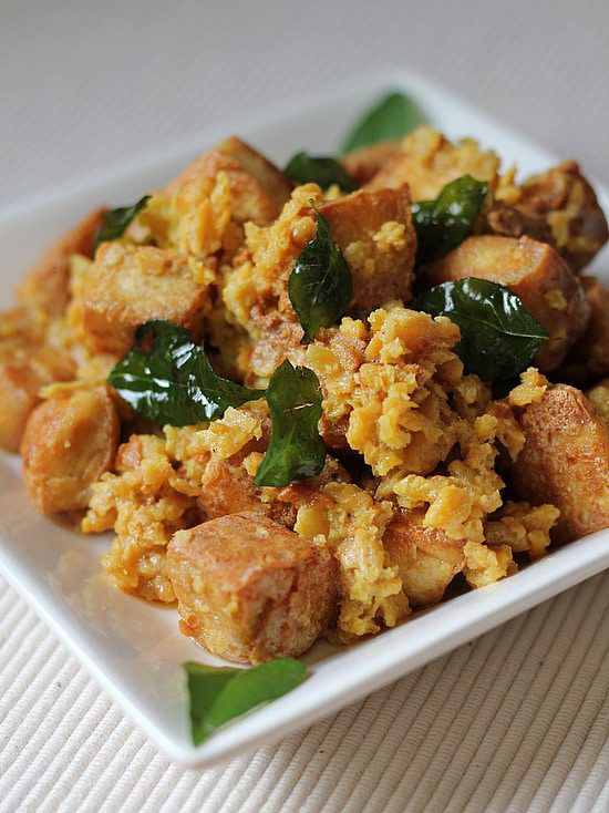 Crispy Tofu With Salted Eggs