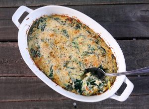 "Creamed" Spinach Casserole