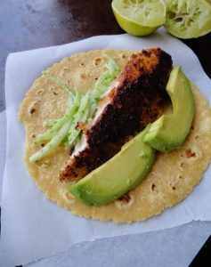 Blackened Tilapia Baja Tacos