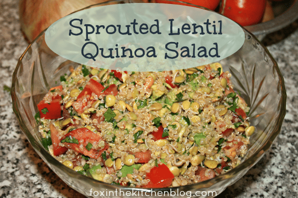 Sprouted Lentil Quinoa Salad